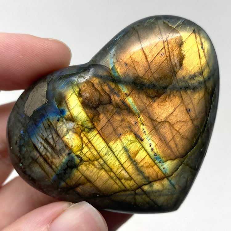 Labradorite Palmstone Heart