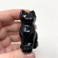 Black Obsidian Cat Carving
