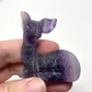 Purple Fluorite Deer Carving