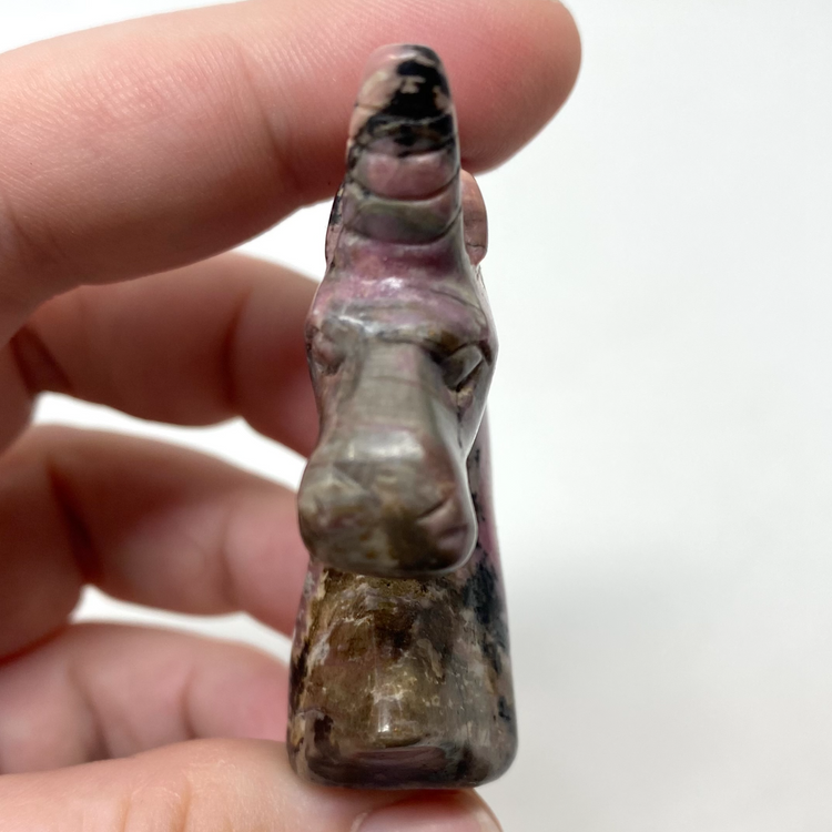 Rhodonite Unicorn Carving