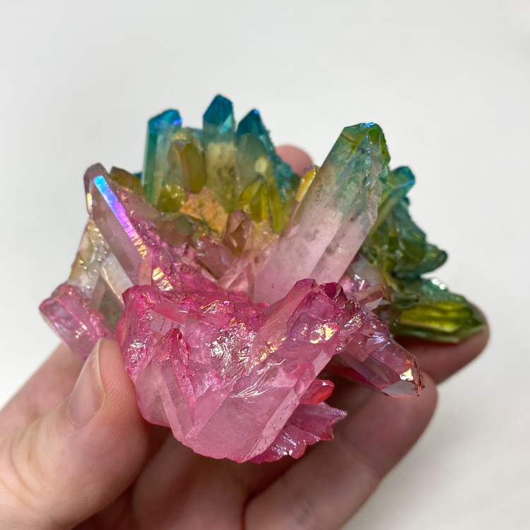 Medium Rainbow Aura Quartz Cluster