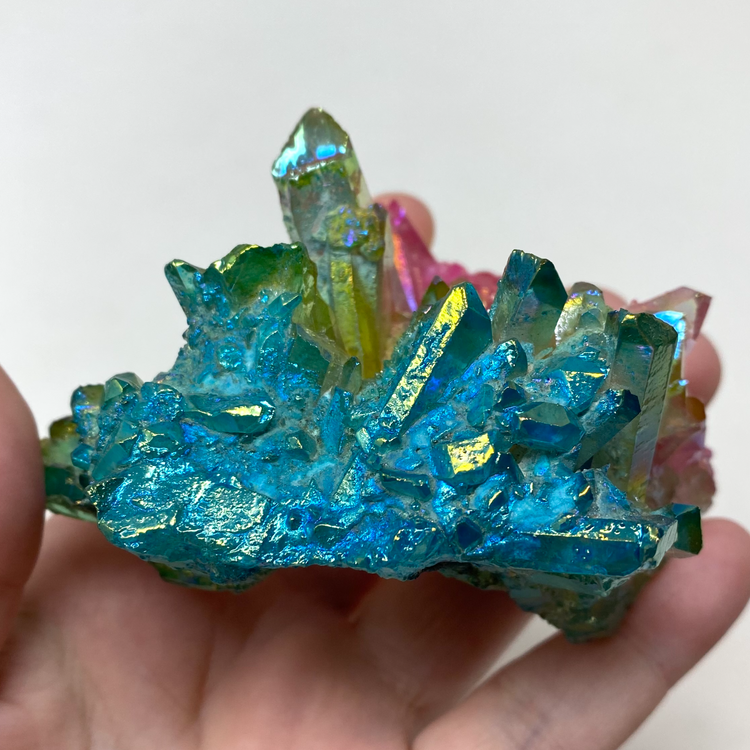 Medium Rainbow Aura Quartz Cluster