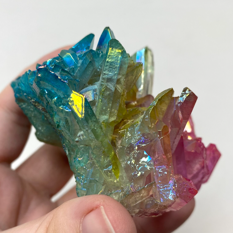 Medium Rainbow Aura Quartz Cluster