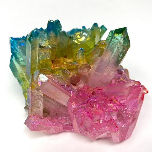 Medium Rainbow Aura Quartz Cluster