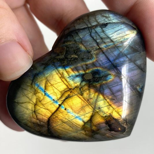 Labradorite Palmstone Heart