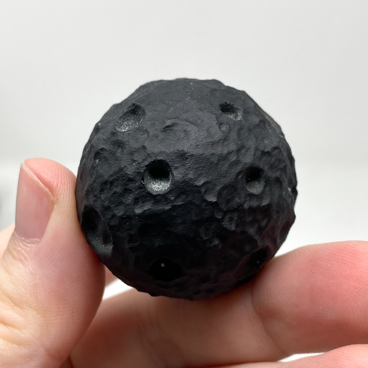 Black Obsidian Moon Sphere Carving