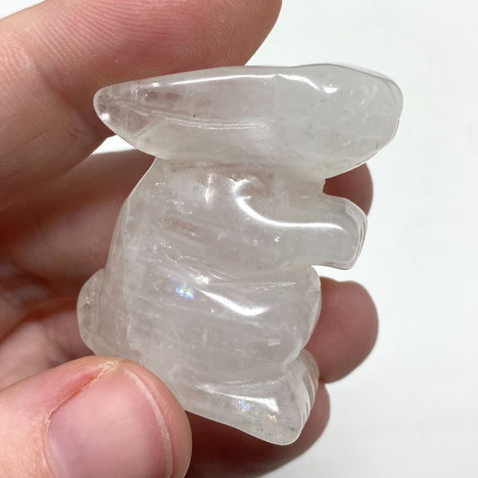 Clear Quartz Rabbit Carving