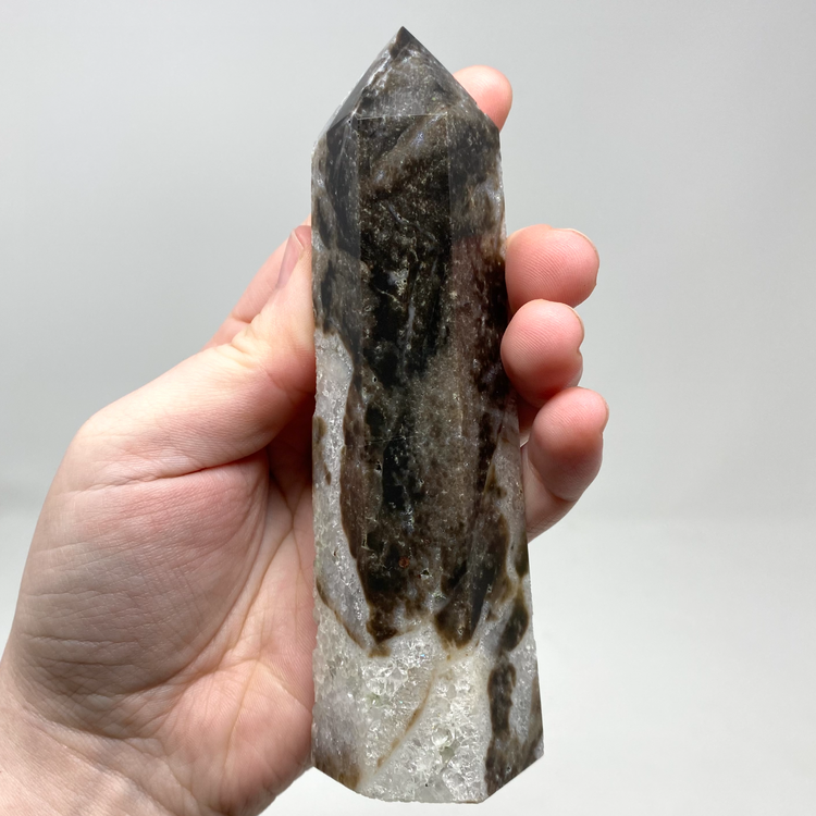 Druzy Sphalerite Quartz Geode Tower