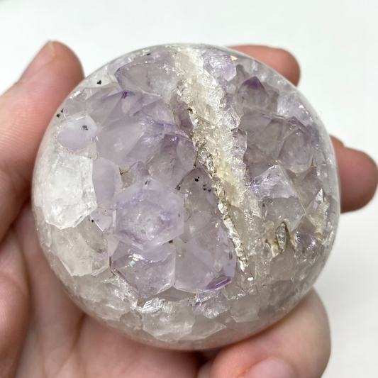 M/L Amethyst Quartz Agate Geode Sphere