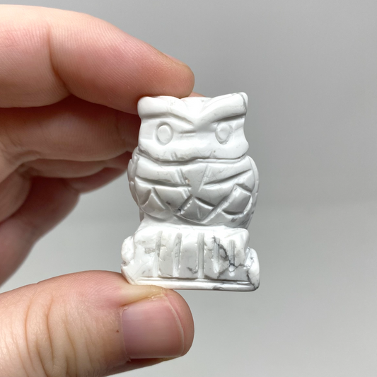 Howlite Owl Carving