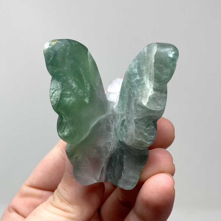 Green Fluorite Fairy Carving