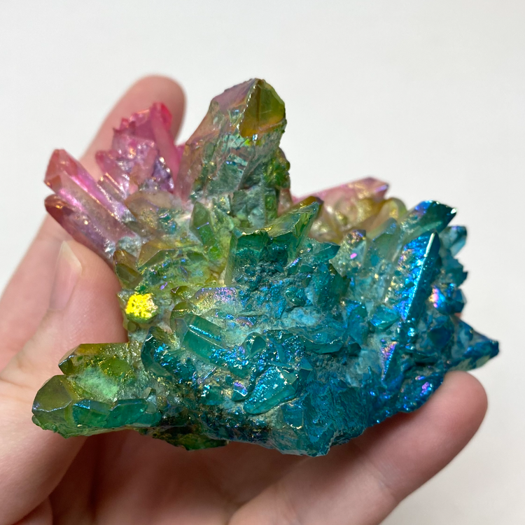 Medium Rainbow Aura Quartz Cluster