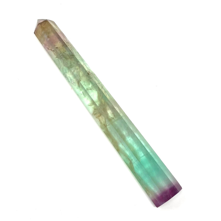 Green & Purple Tall Fluorite Tower