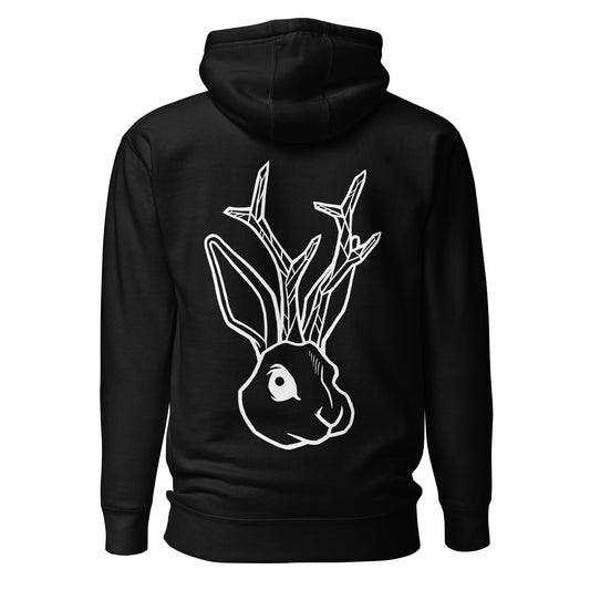 Lucid Rabbit Jackalope Logo Unisex Pullover Hoodie