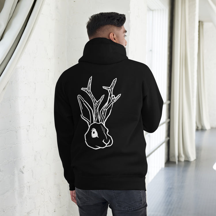 Lucid Rabbit Jackalope Logo Unisex Pullover Hoodie