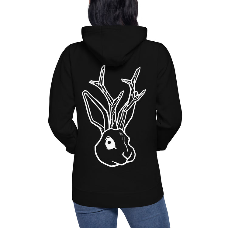 Lucid Rabbit Jackalope Logo Unisex Pullover Hoodie